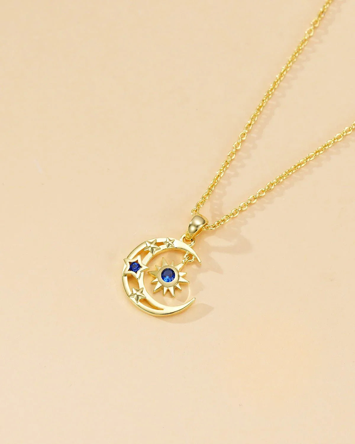 gold moon necklace