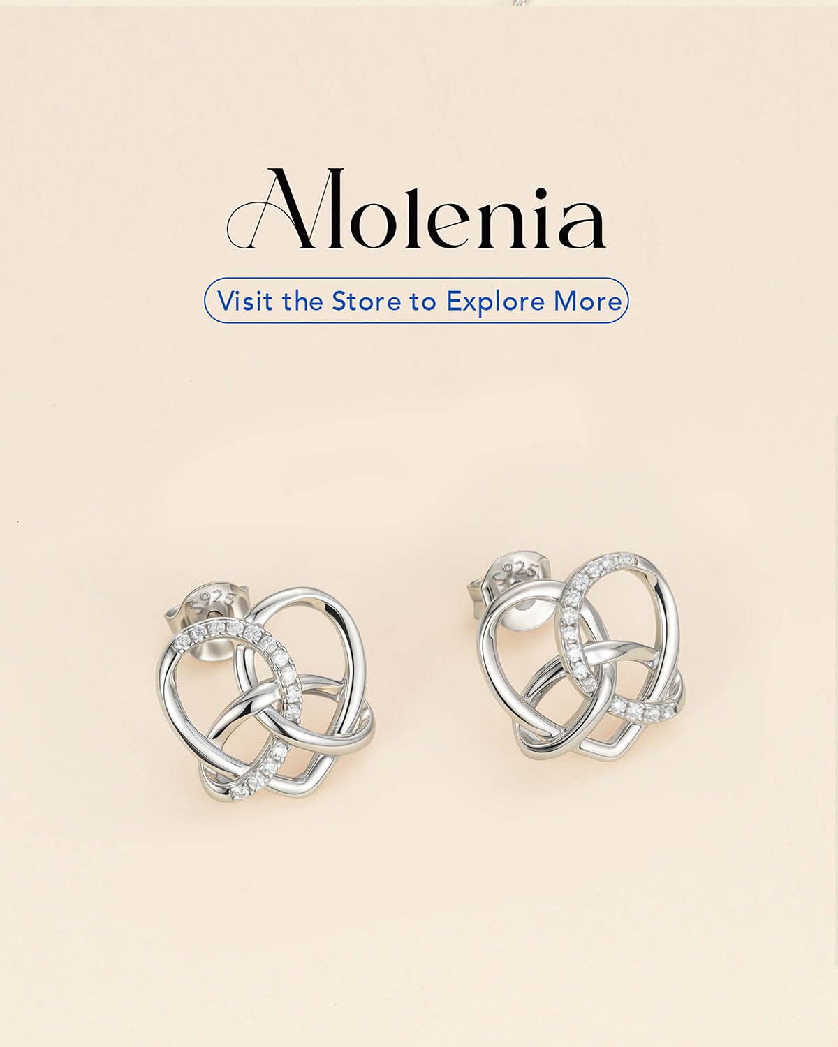 dainty sterling silver love knot earrings gift for her