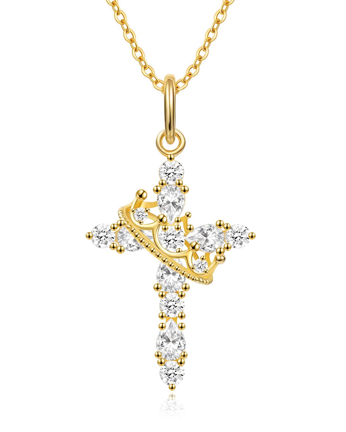 crown cross necklace for women