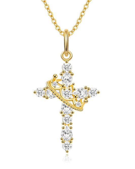 crown cross necklace for women