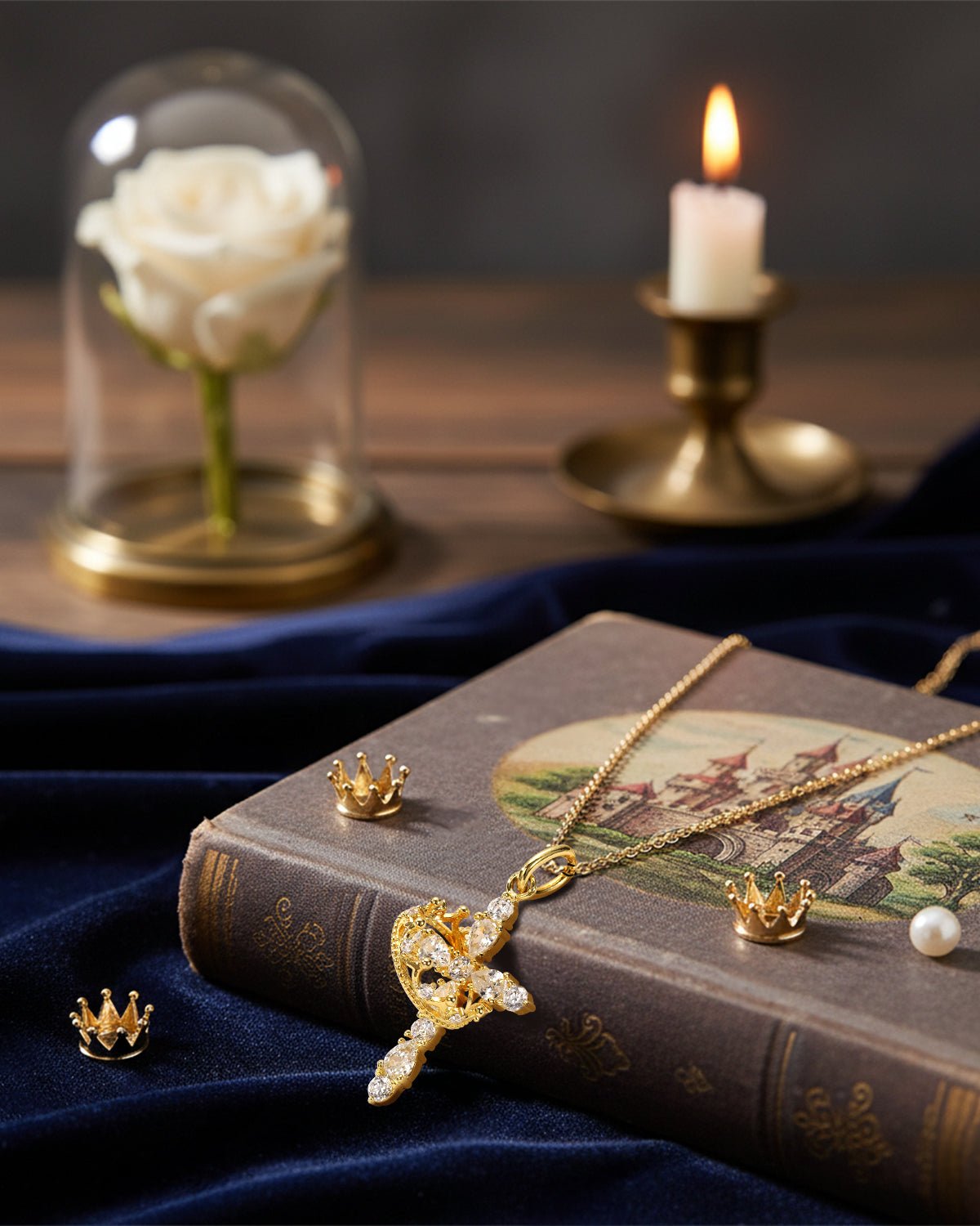 gold cross necklace for women