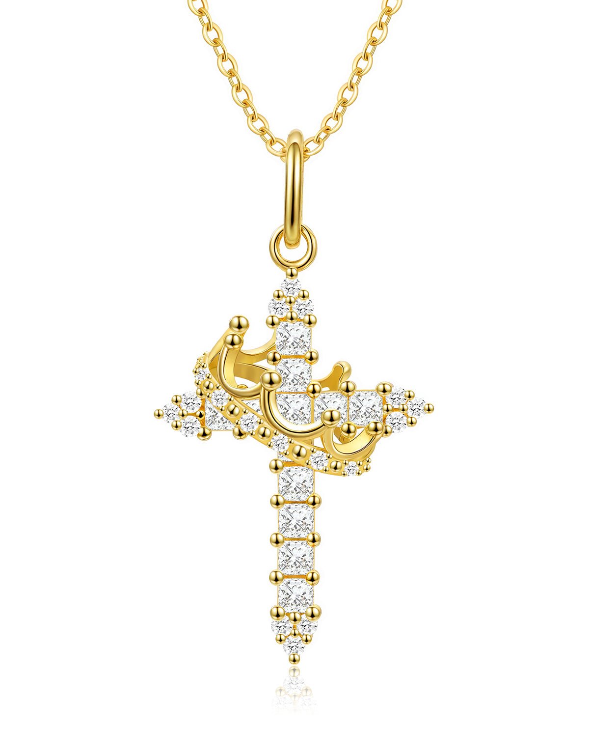 crown cross necklace for women