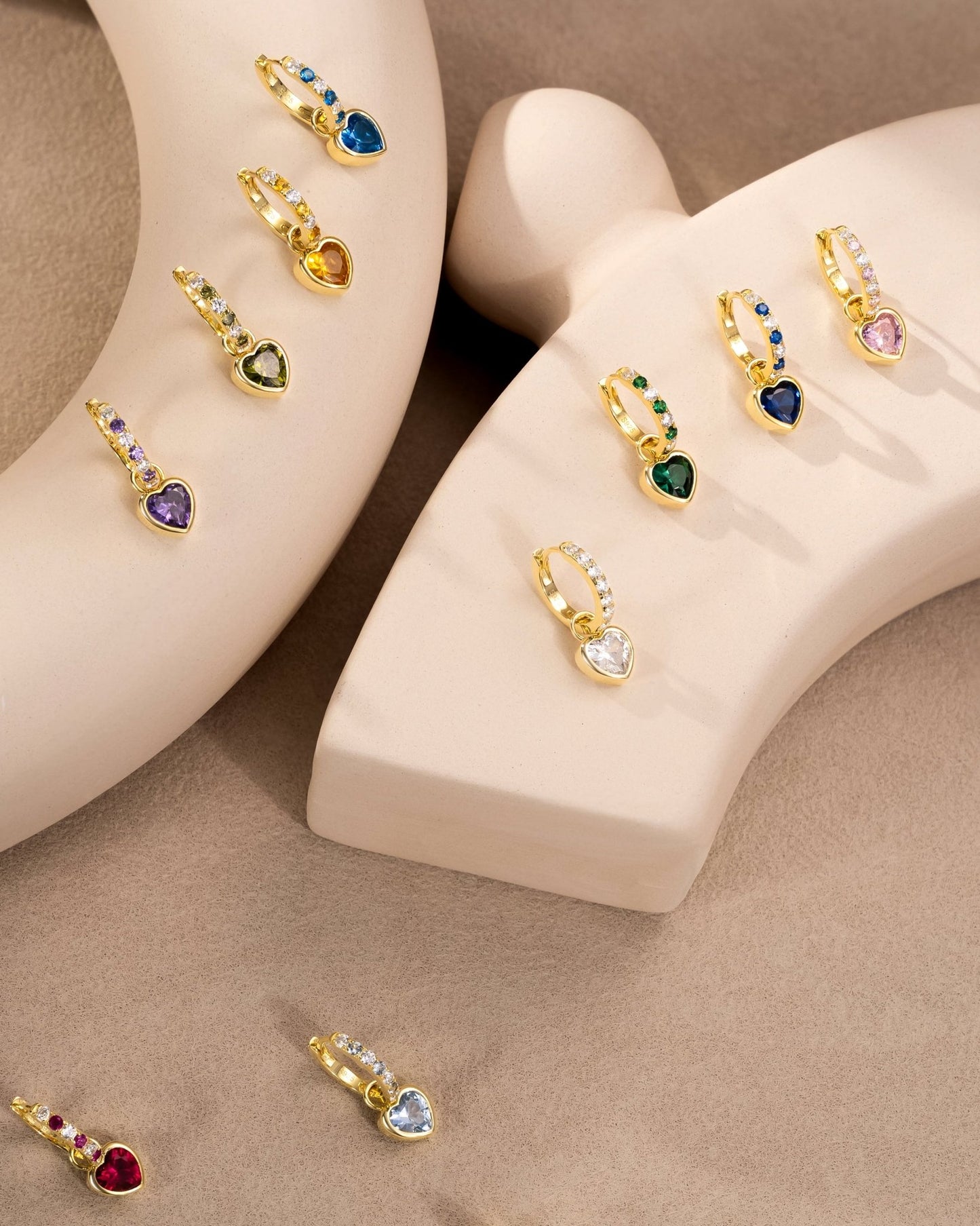 birthstone hoop earrings