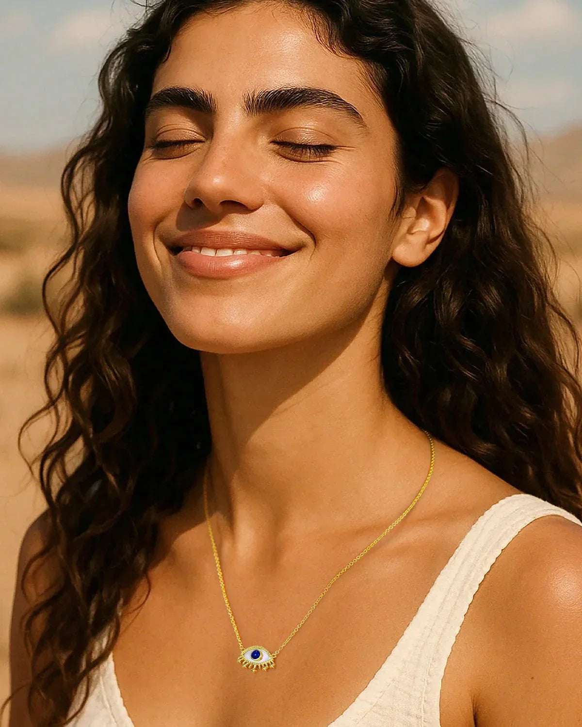 Evil Eye Pendant Necklace - Molenia Jewelry