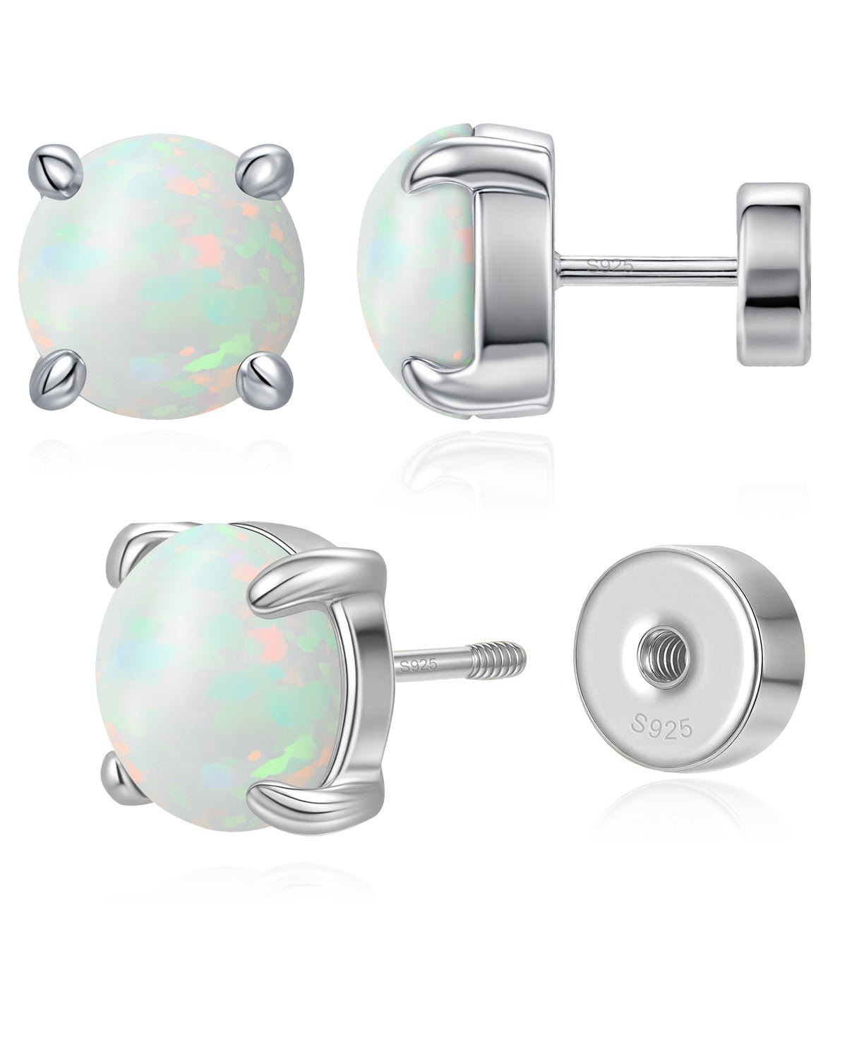 opal stud earrings