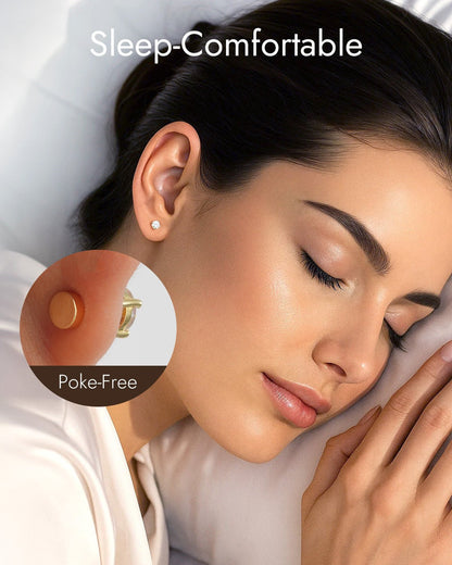 flat back earrings for sleeping