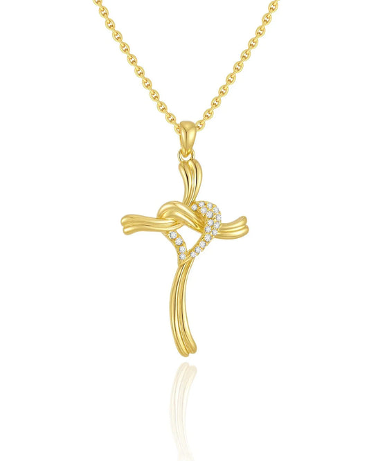 gold cross necklace for women