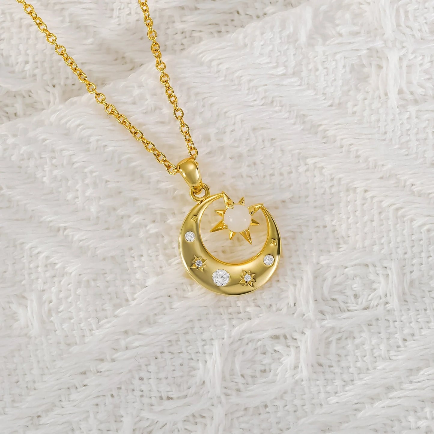moon charm necklace