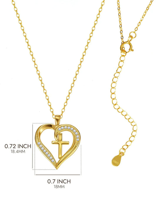 gold heart necklace