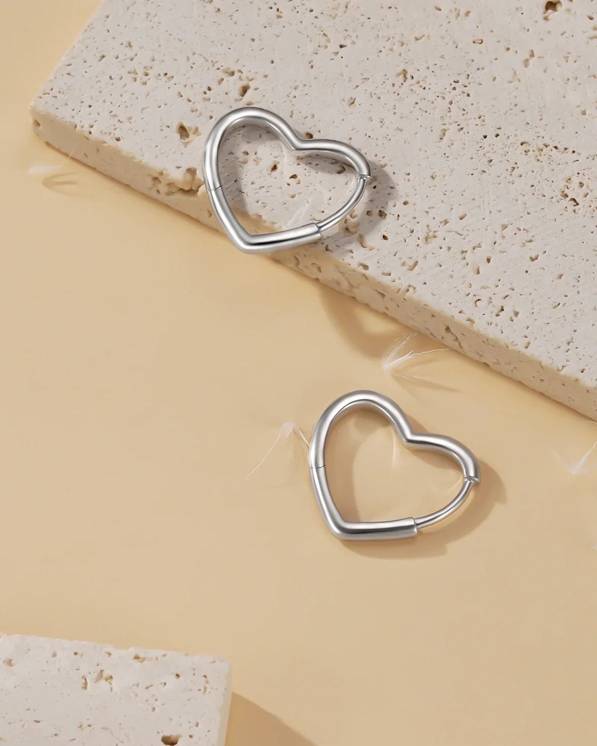 heart hoop earrings