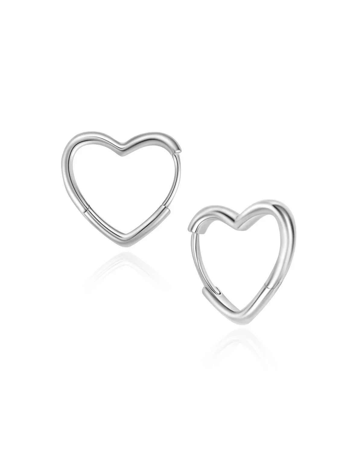 heart hoop earrings