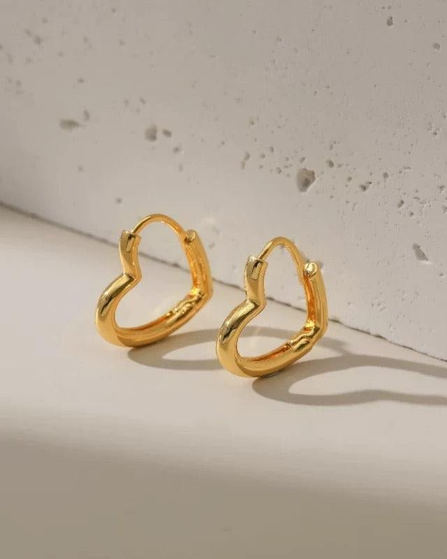 heart hoop earrings
