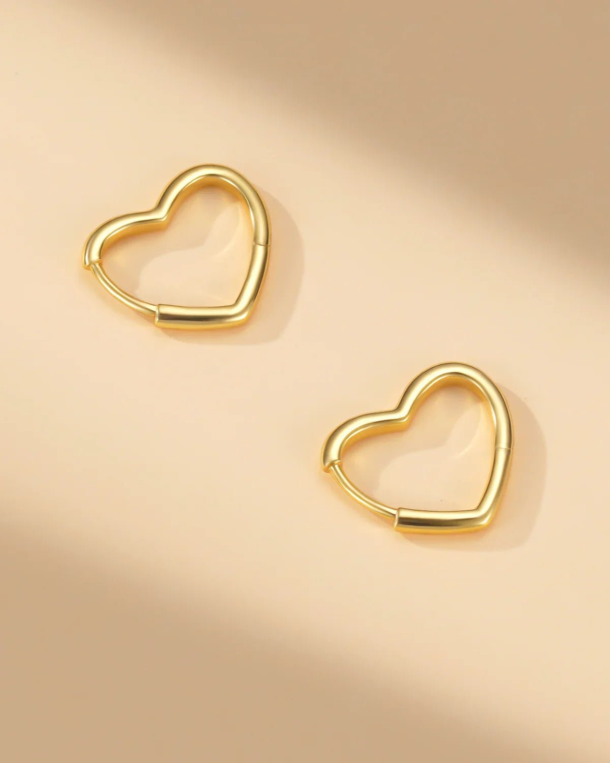 heart hoop earrings