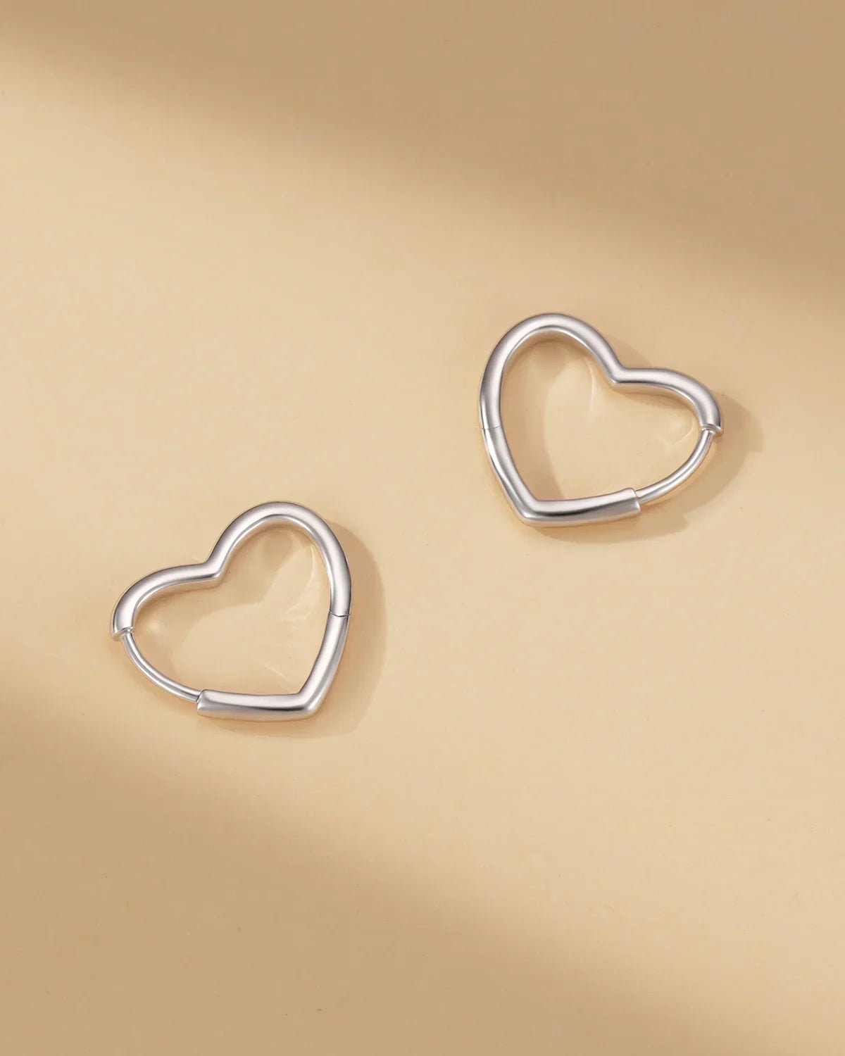 heart hoop earrings