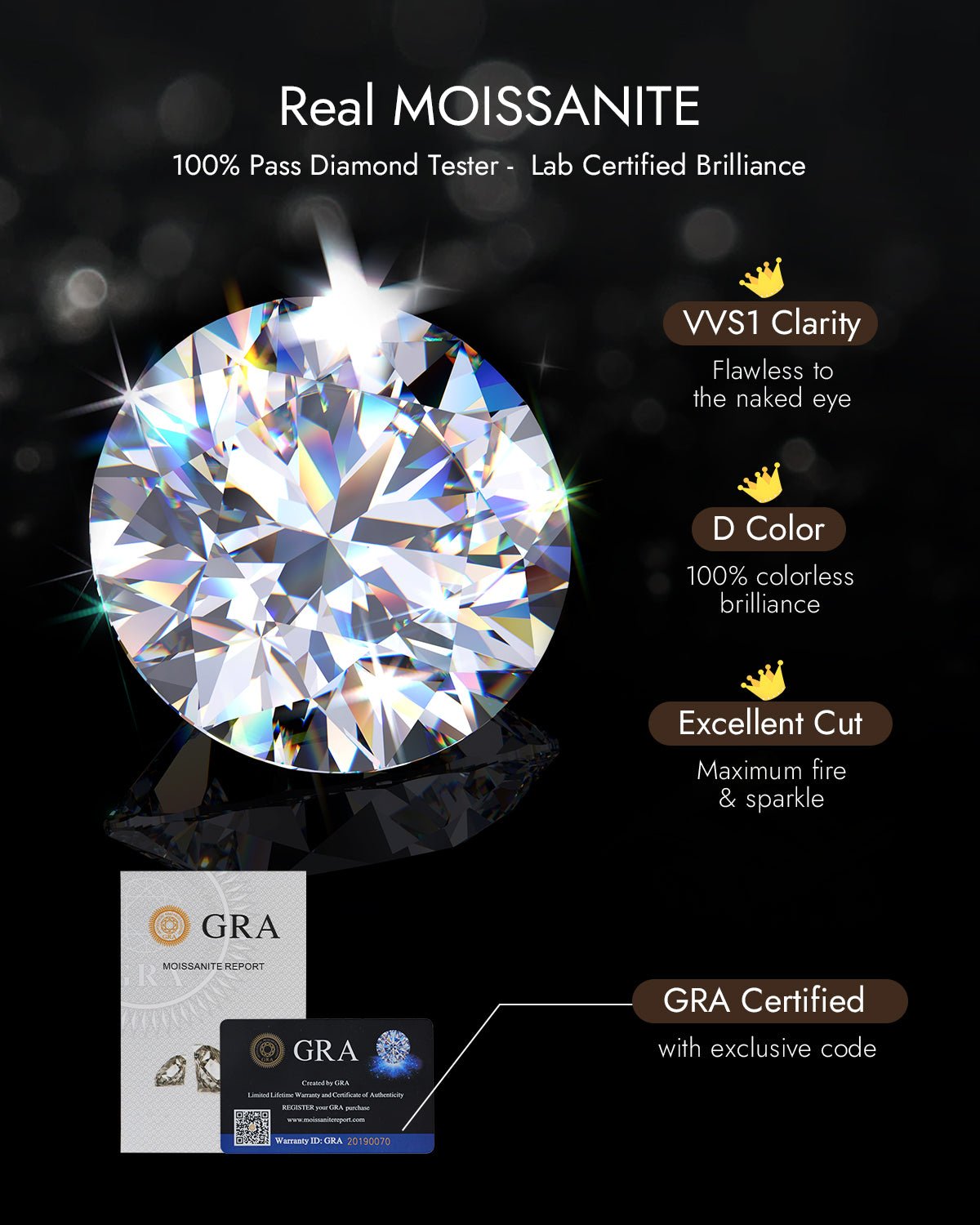 moissanite earrings gift for her