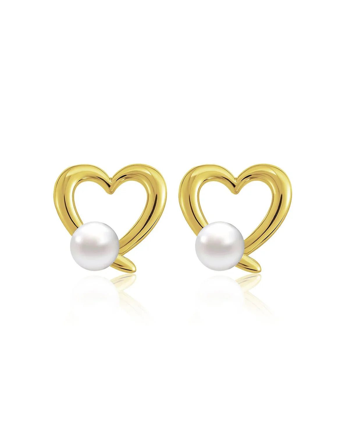 shop heart-shaped pearl earrings