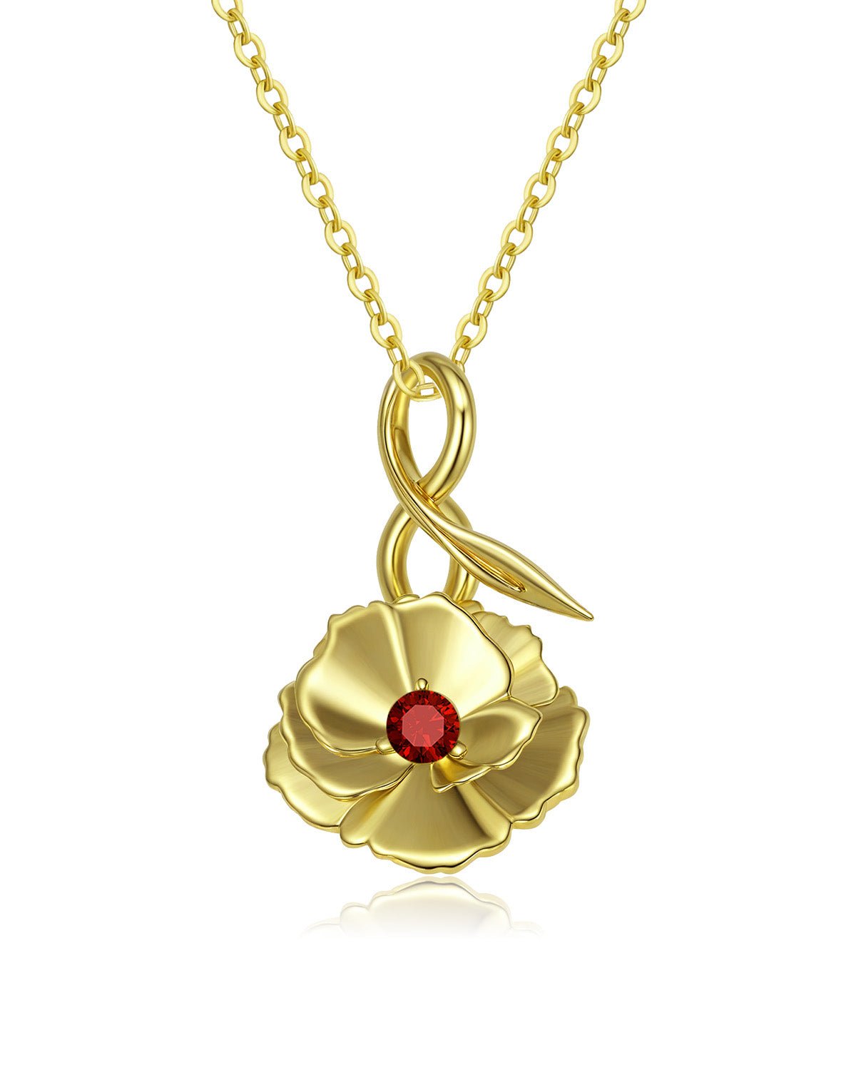 infinity birth flower necklace