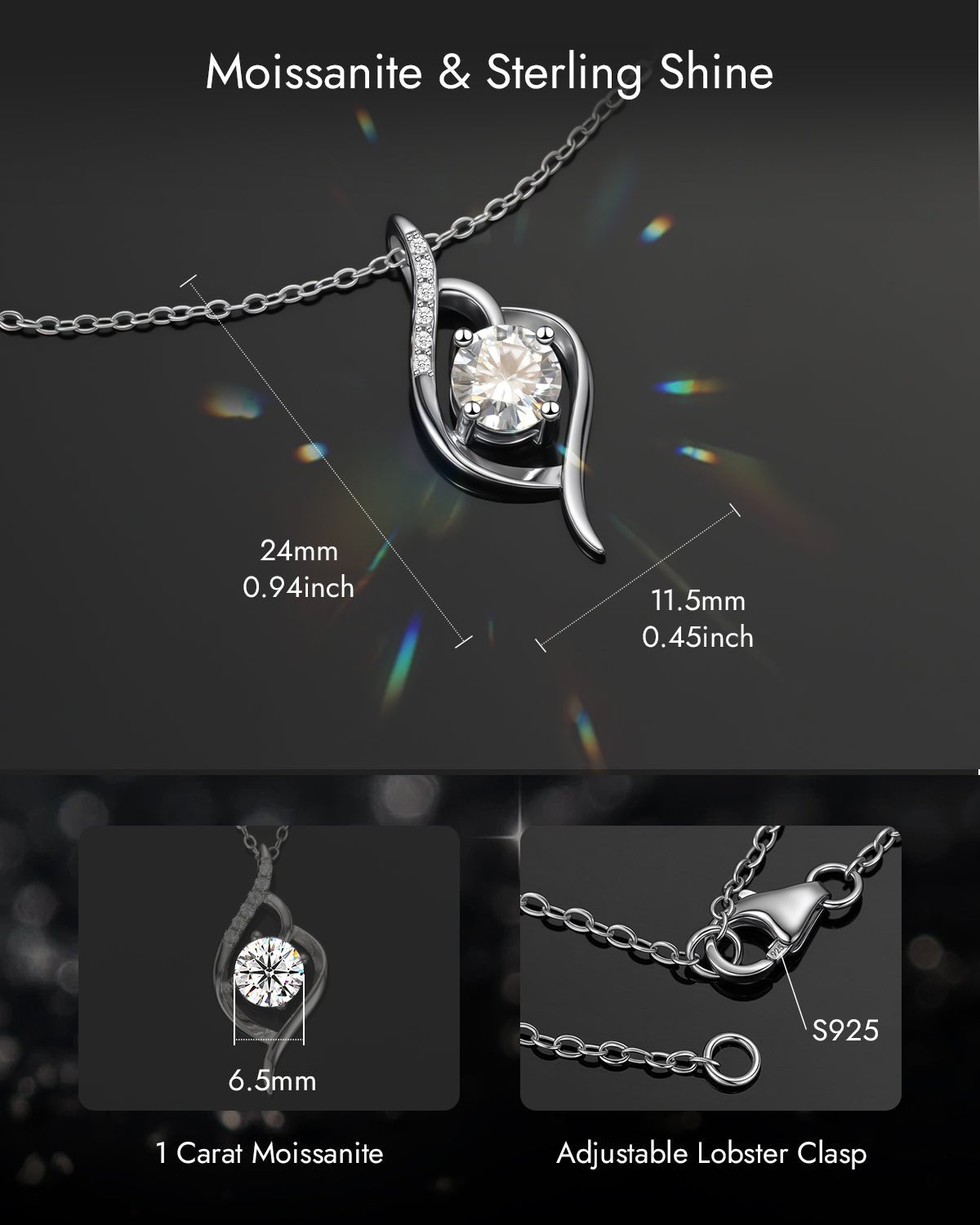 moissanite necklace