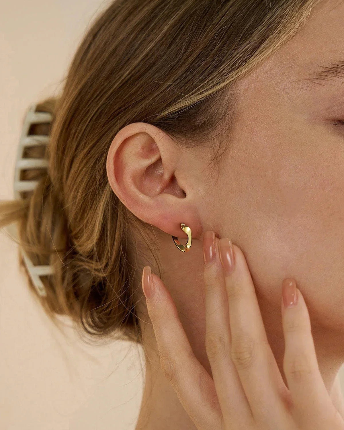 Irregular Gold Hoop Earrings - Molenia Jewelry