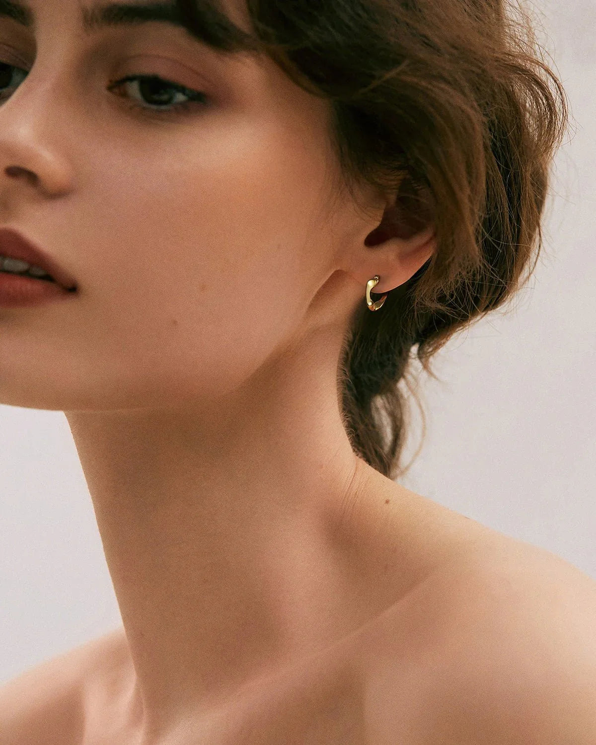 Irregular Gold Hoop Earrings - Molenia Jewelry