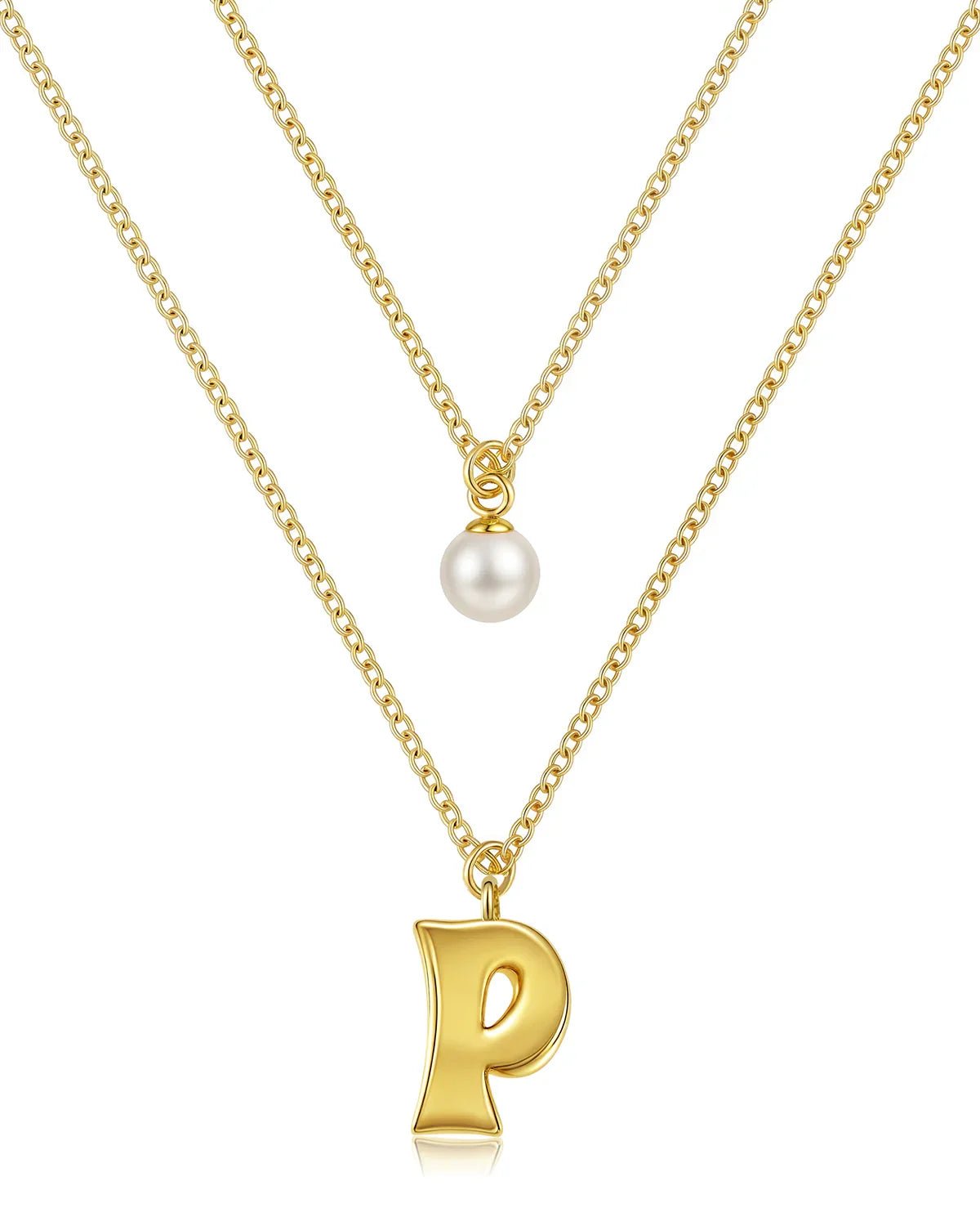 gold necklace with initials
