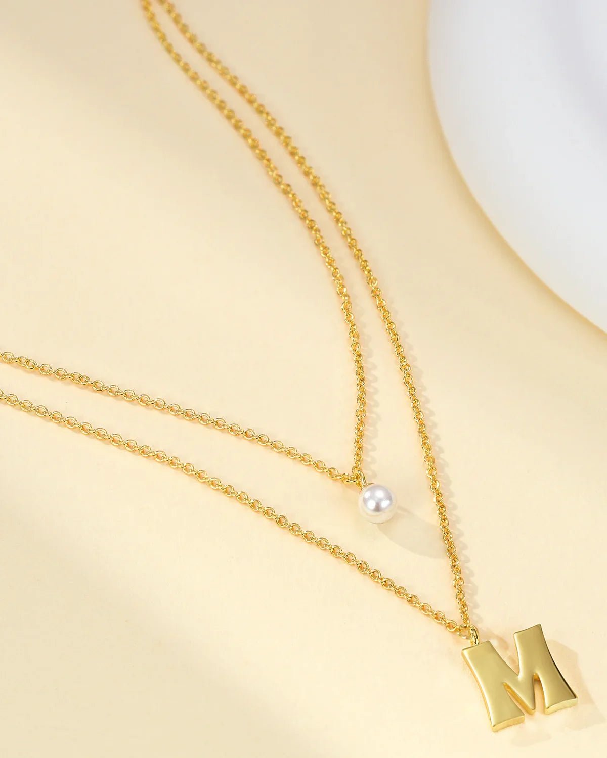 silver initial necklace