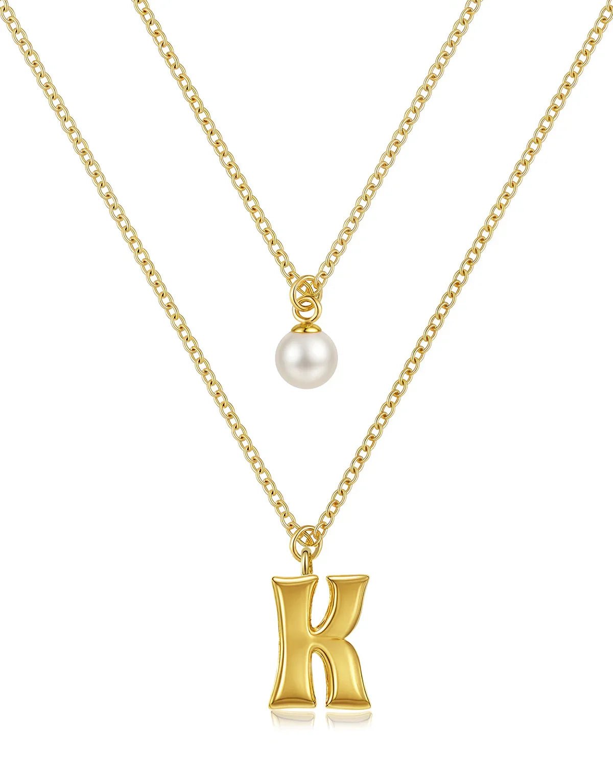 gold initial necklace​