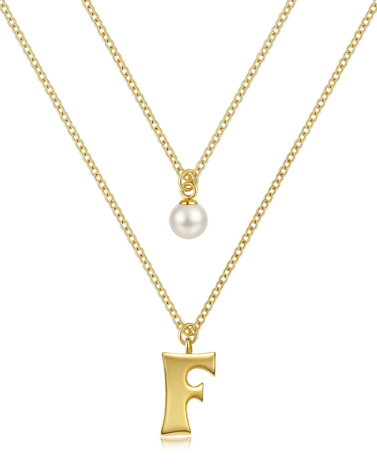 gold initial necklace