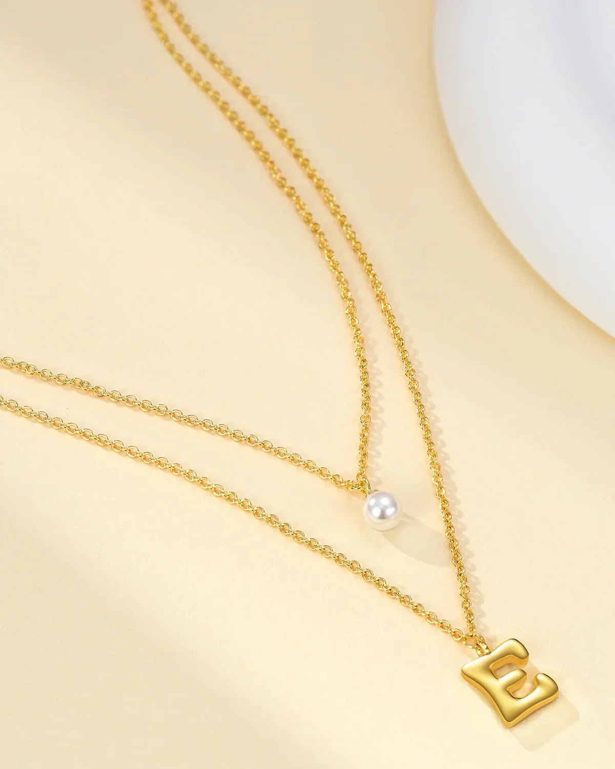 gold initial necklace