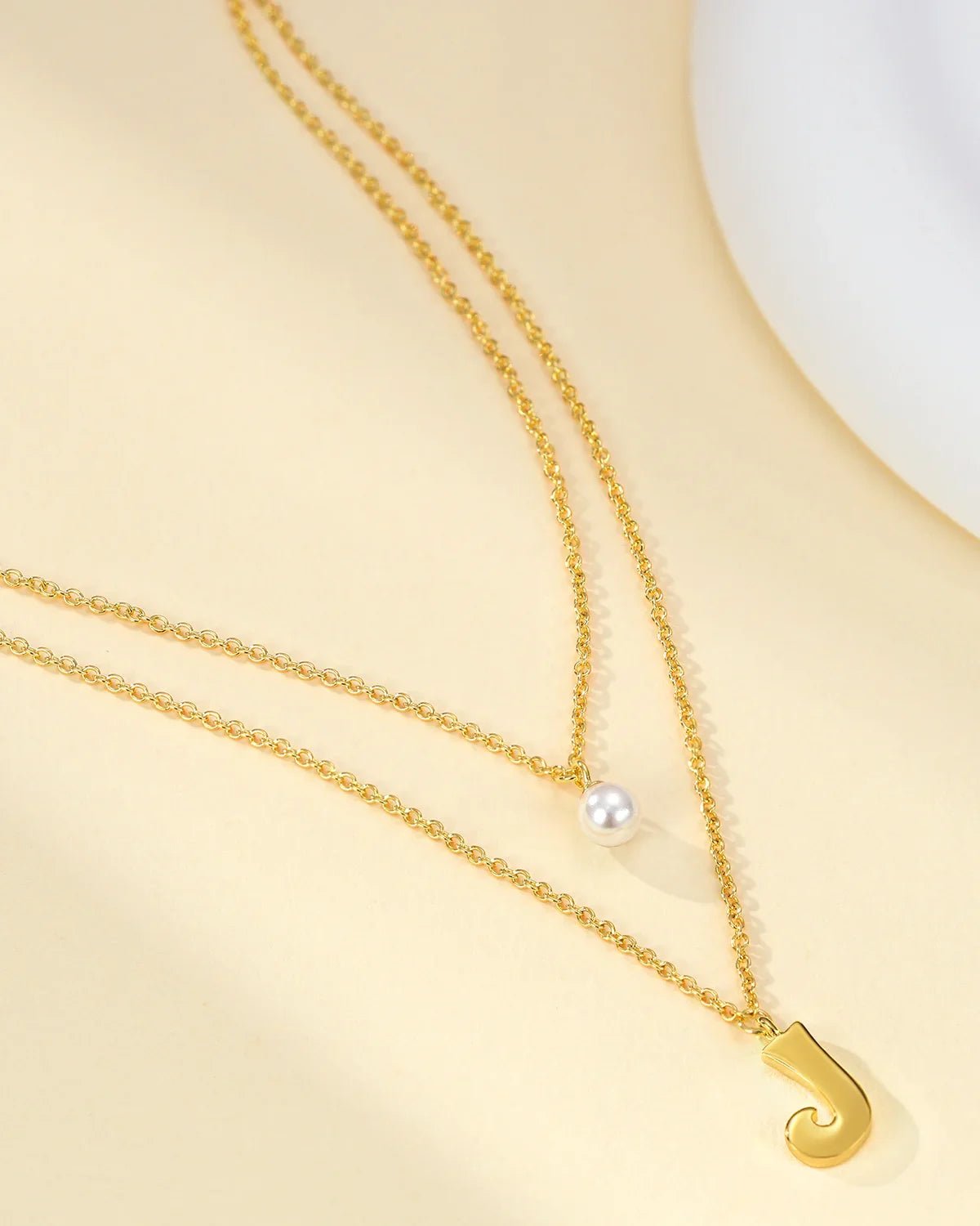 gold initial necklace