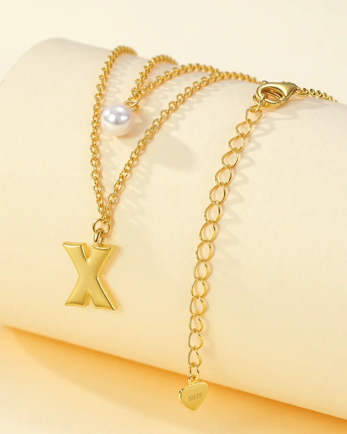 gold initial necklace