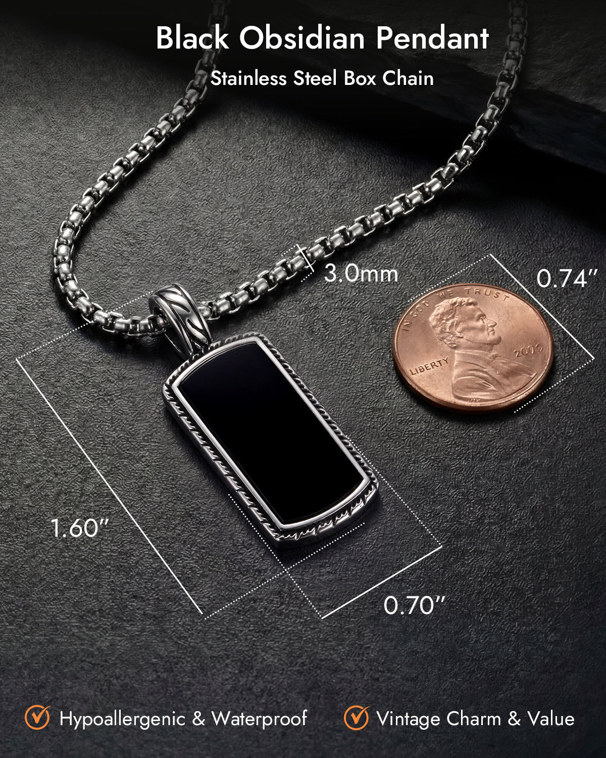 black obsidian necklace