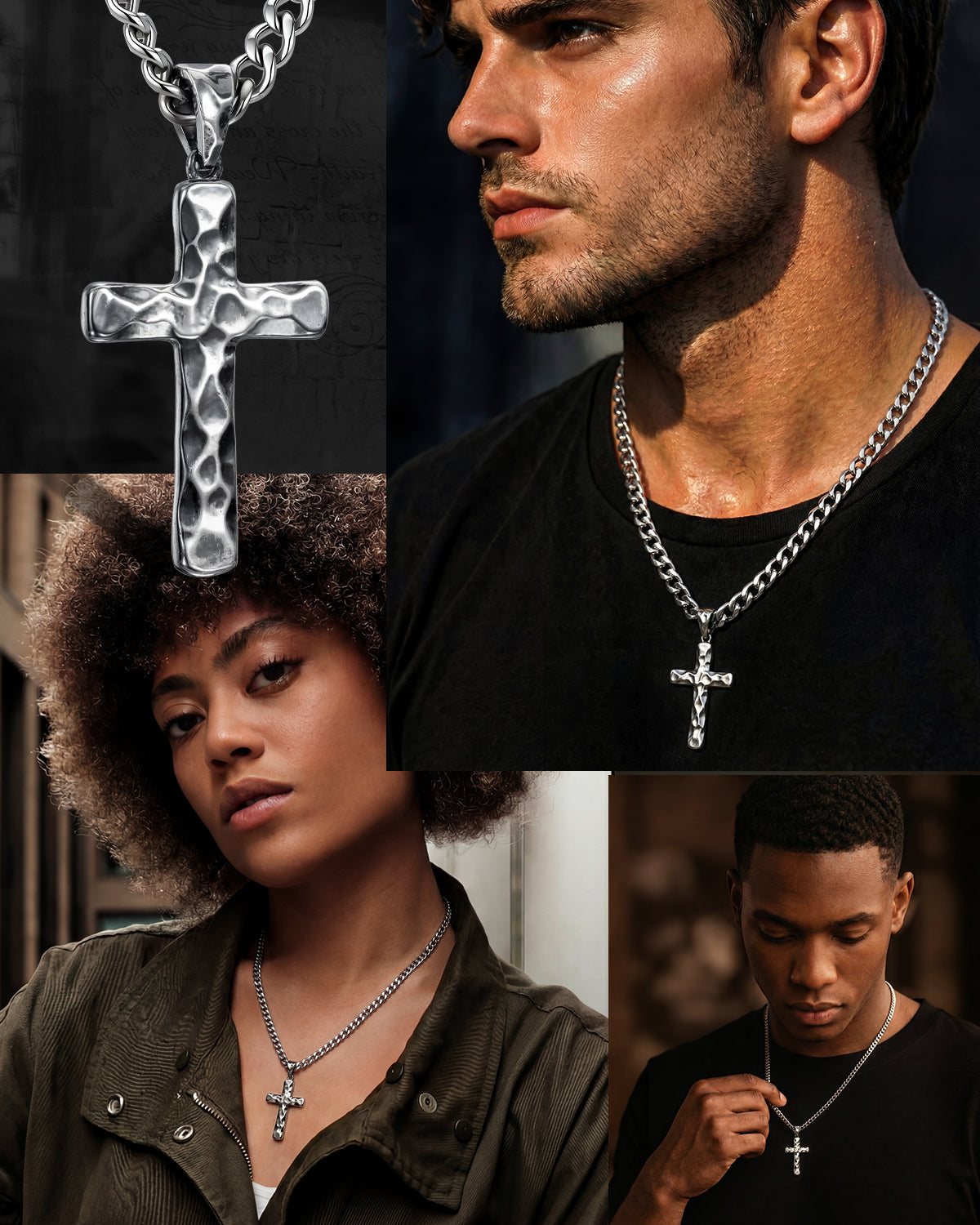 mens cross necklace