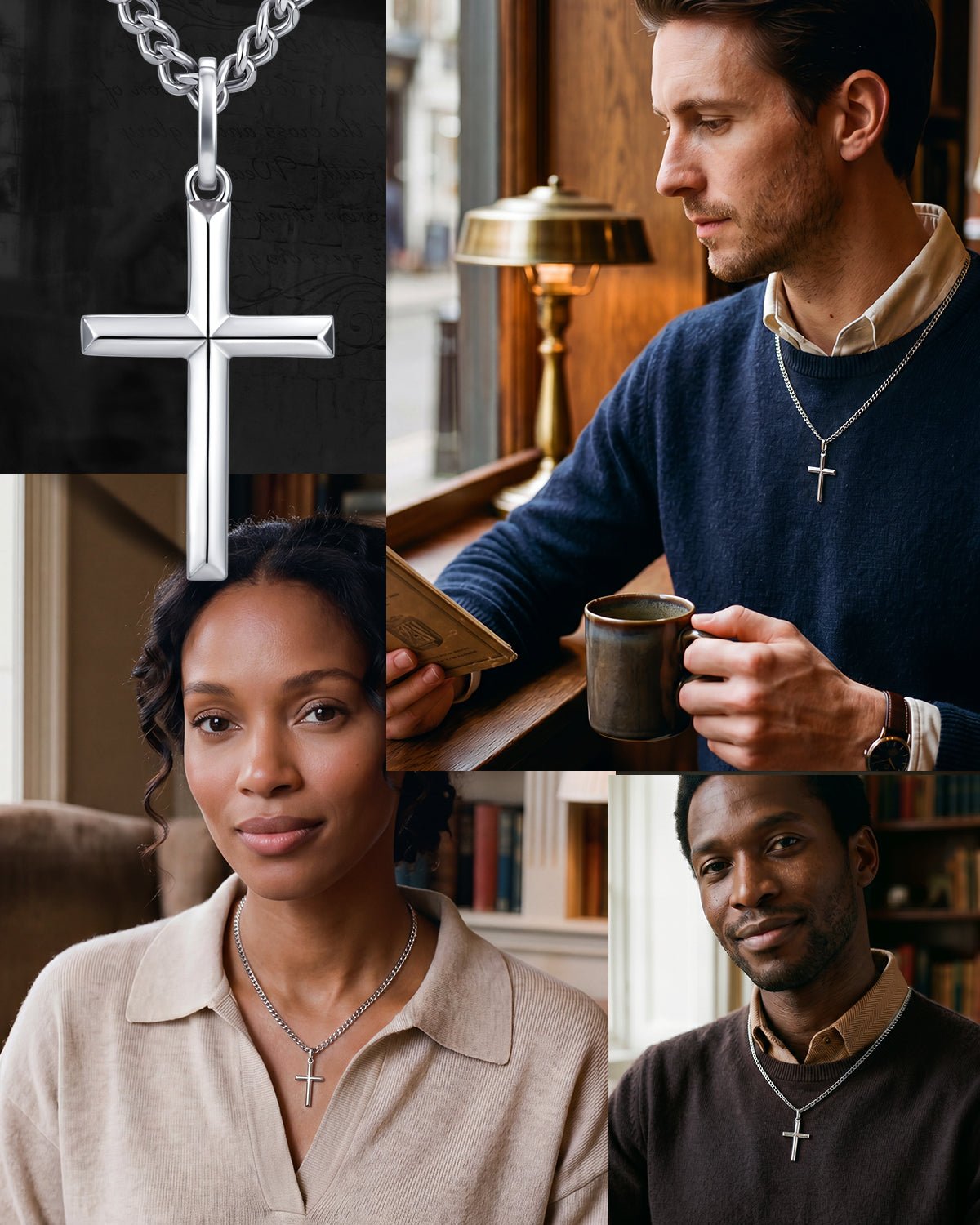mens cross necklace