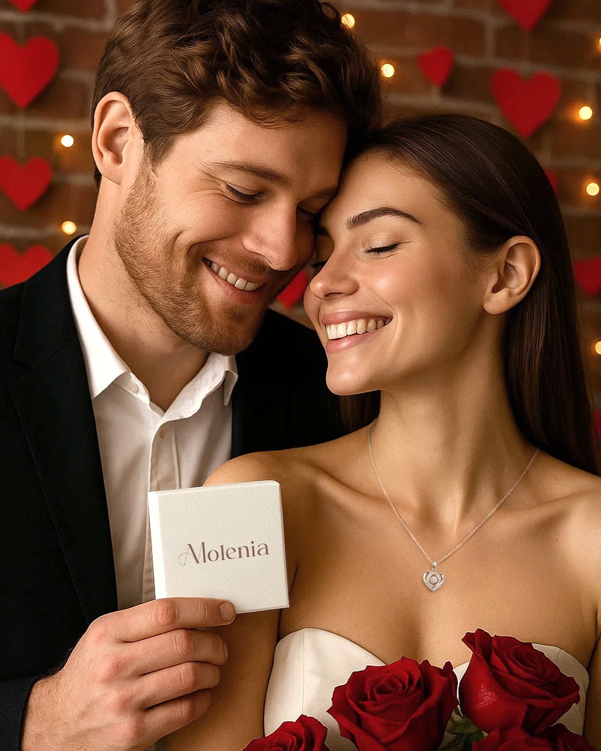 valentine’s day heart necklace