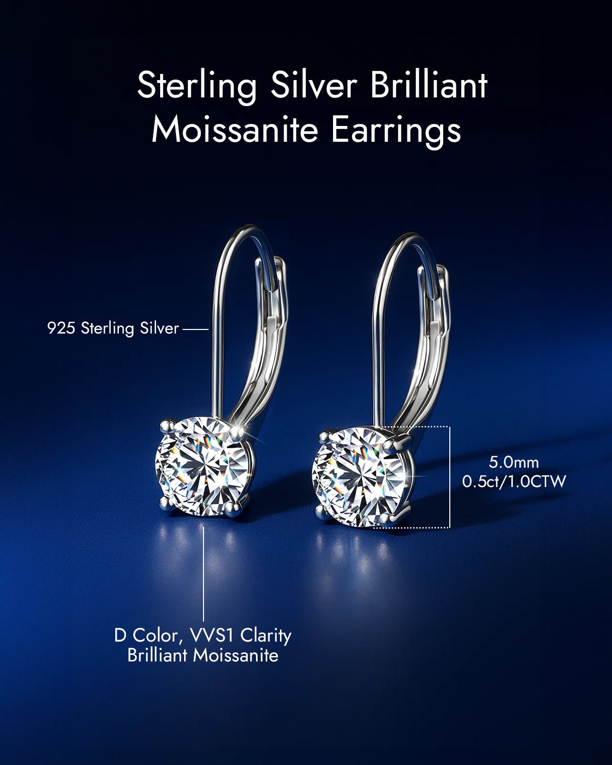 diamond alternative earrings  