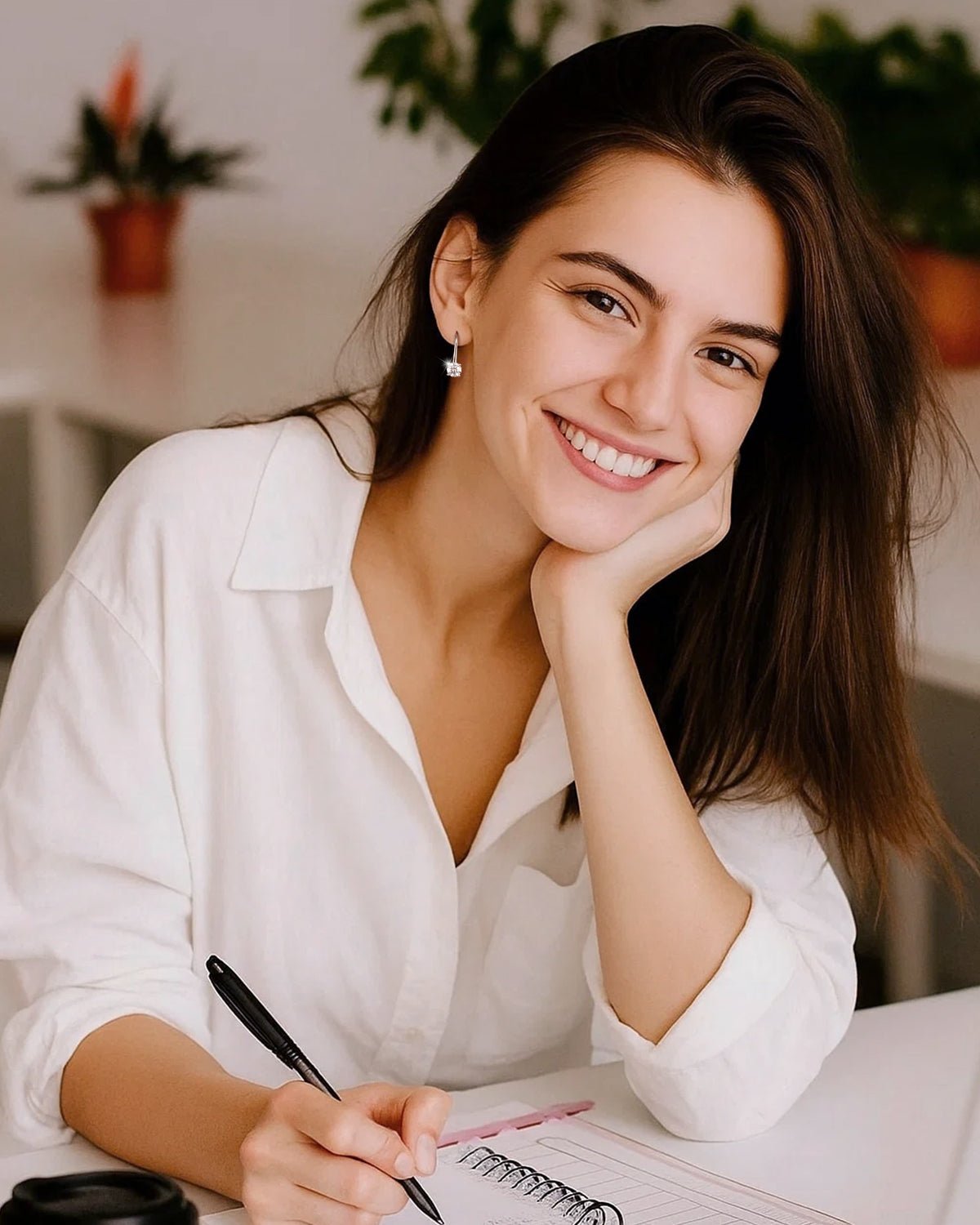 diamond alternative earrings  for women