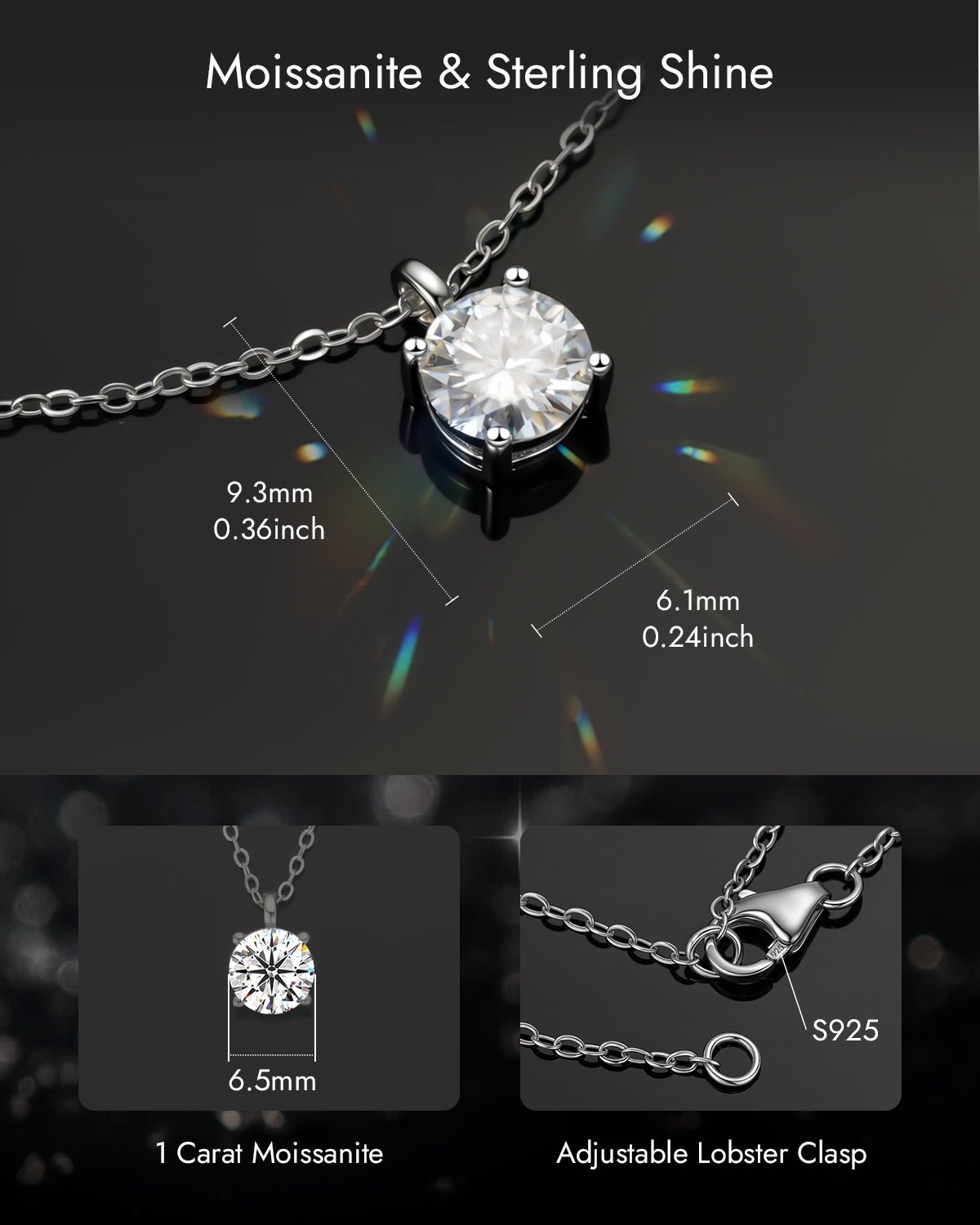 diamond alternative necklace