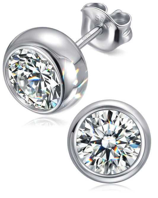 moissanite stud earrings  