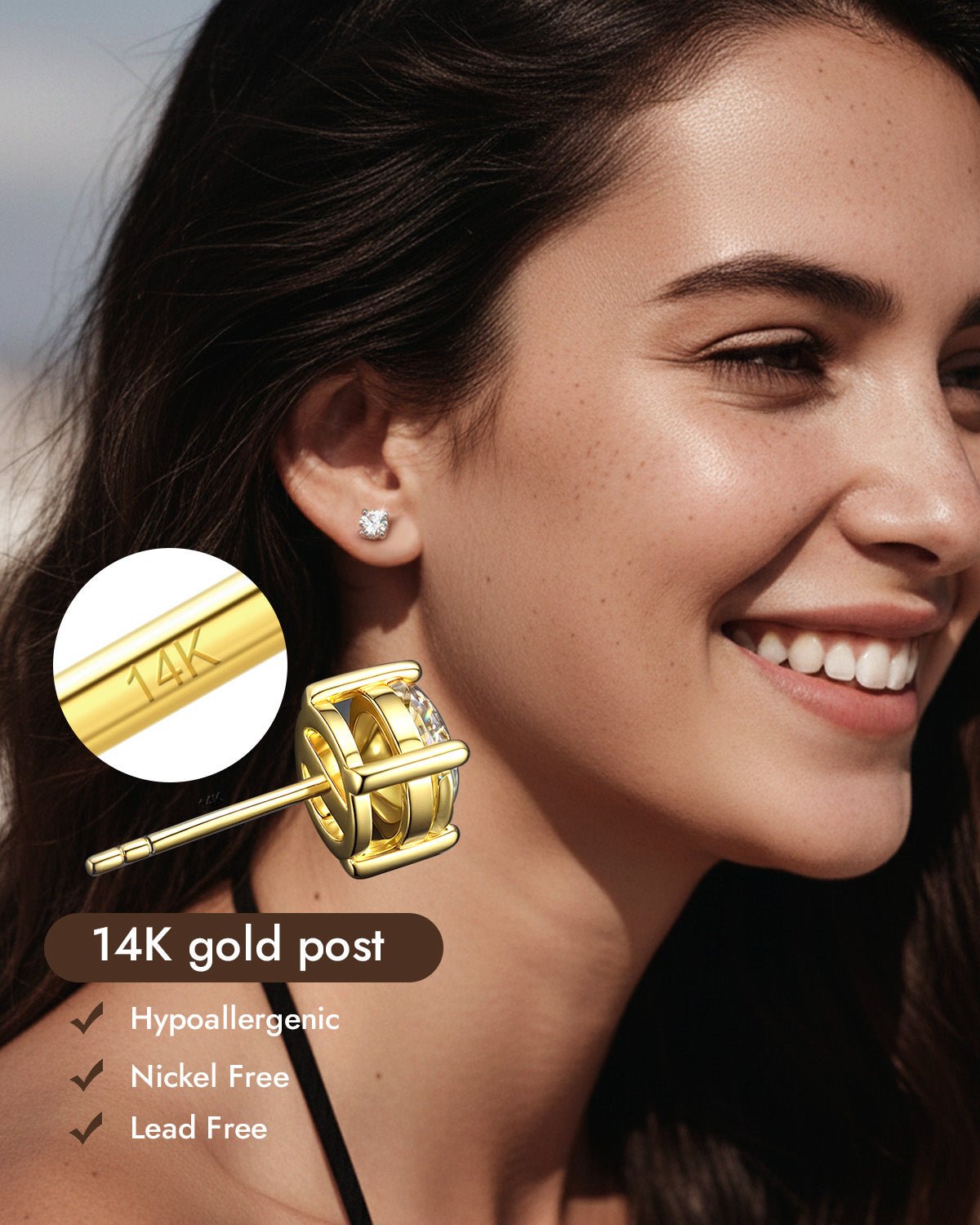 diamond alternative earrings