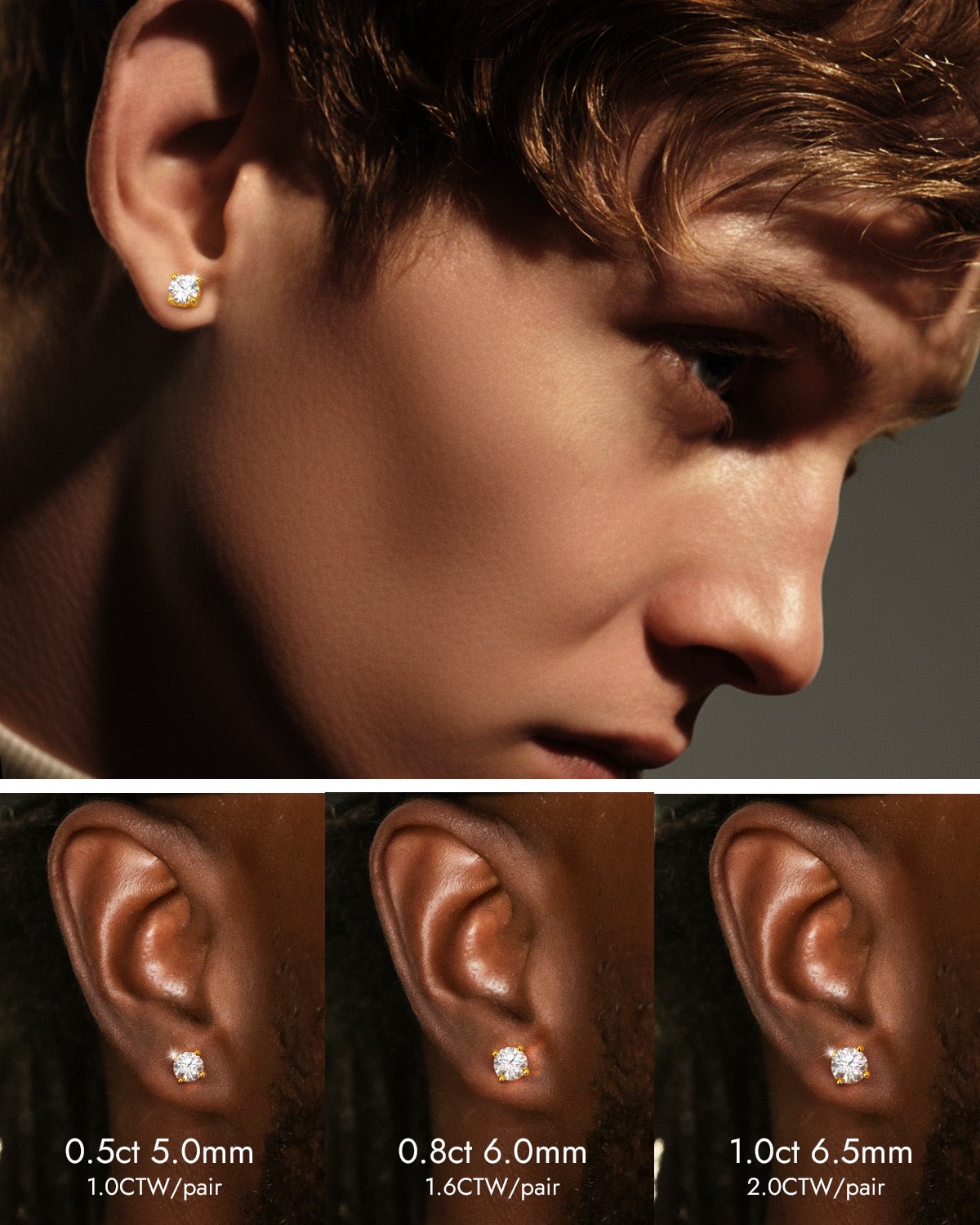 diamond alternative earrings