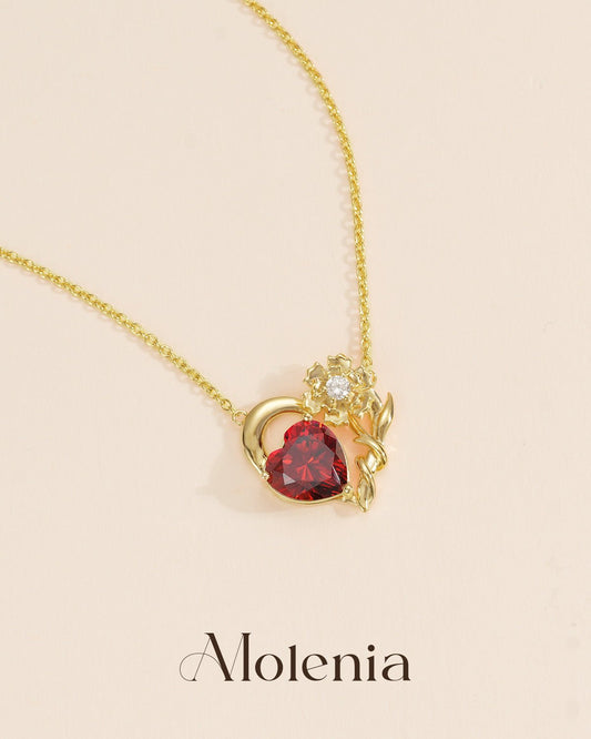birthstone necklace gold