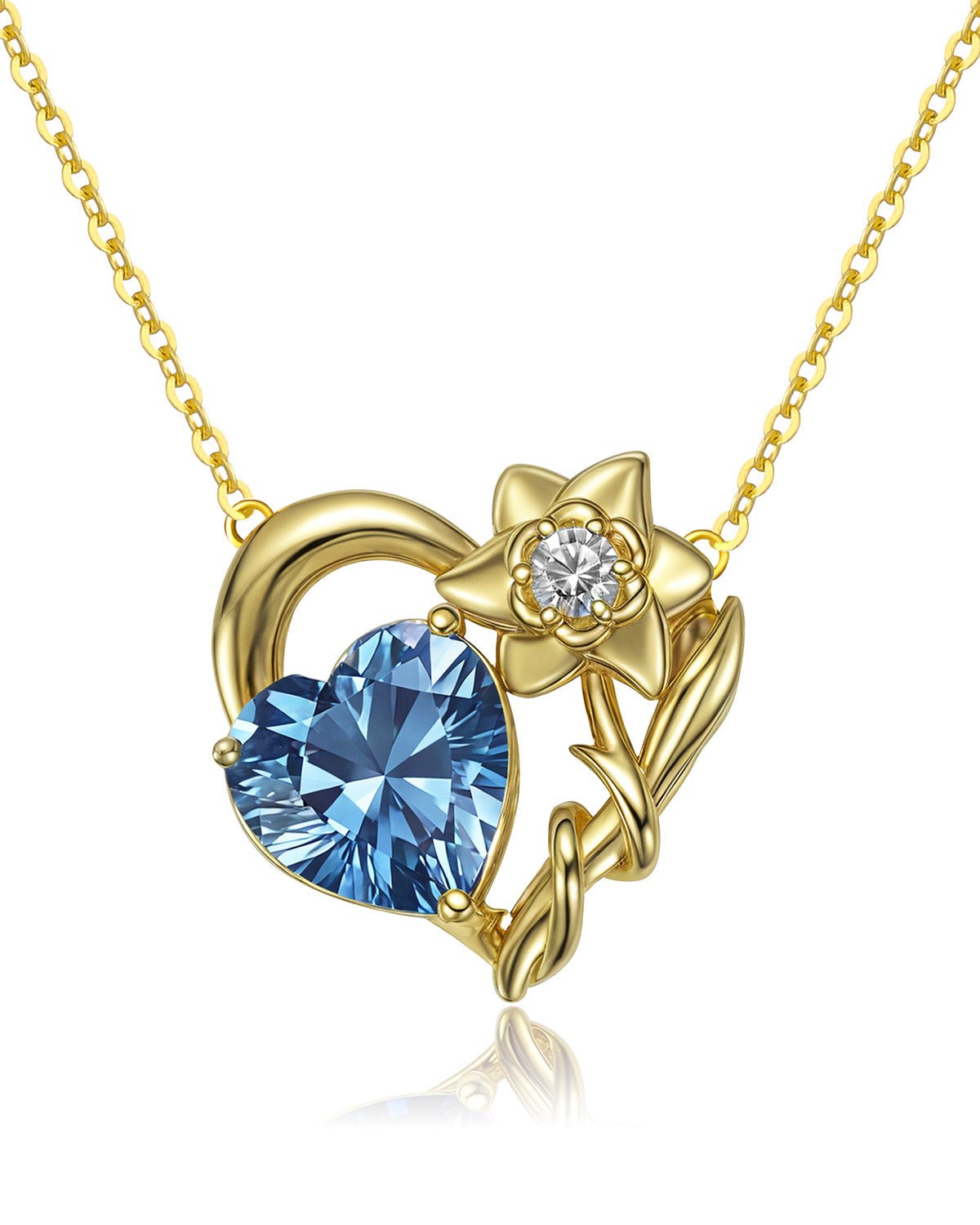 gold necklace with birthstone