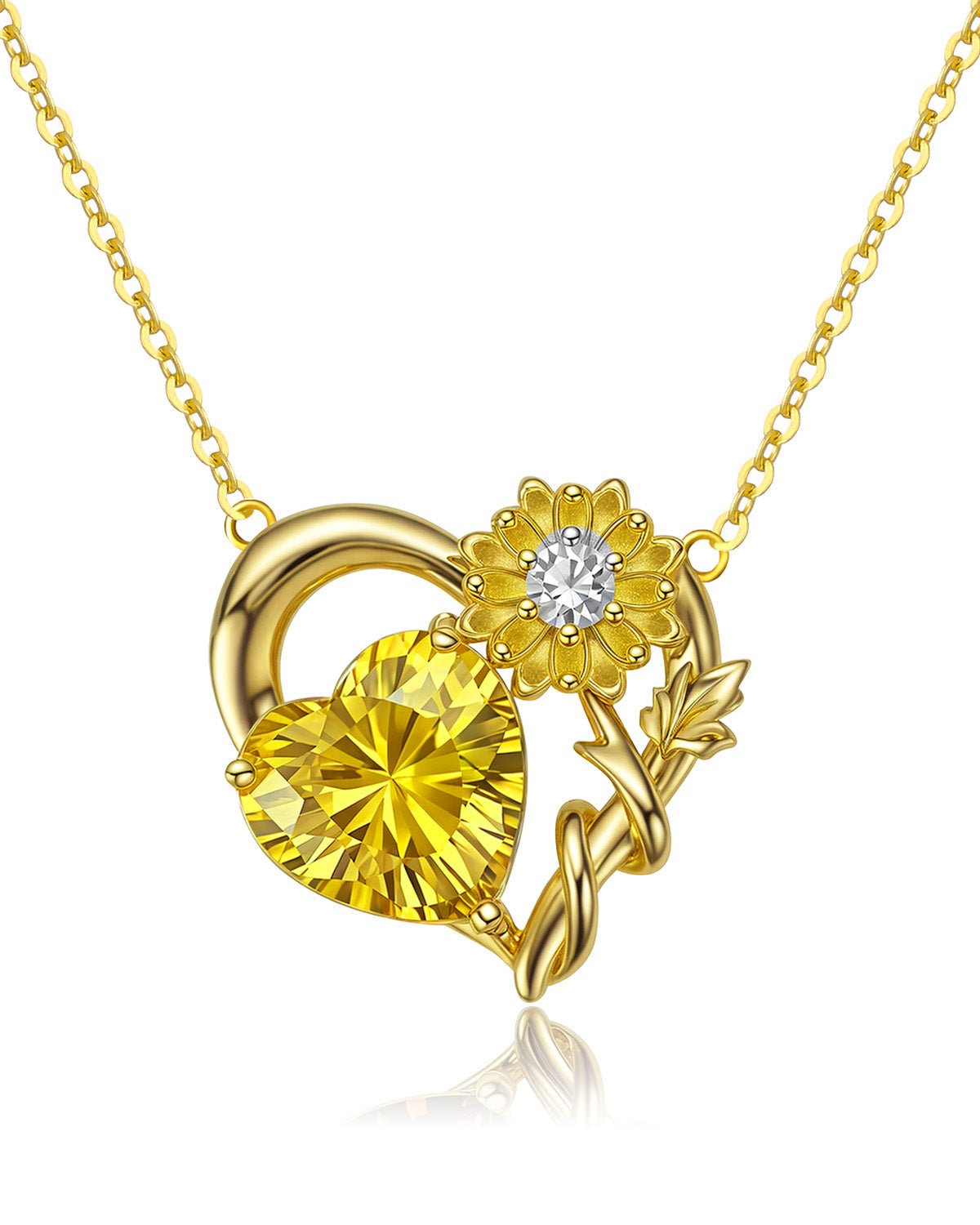 gold necklace with birthstone