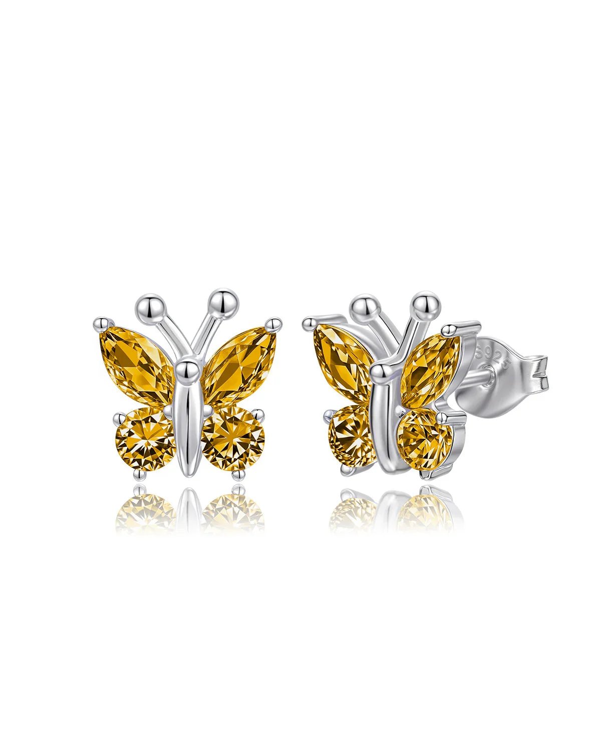 butterfly stud earrings