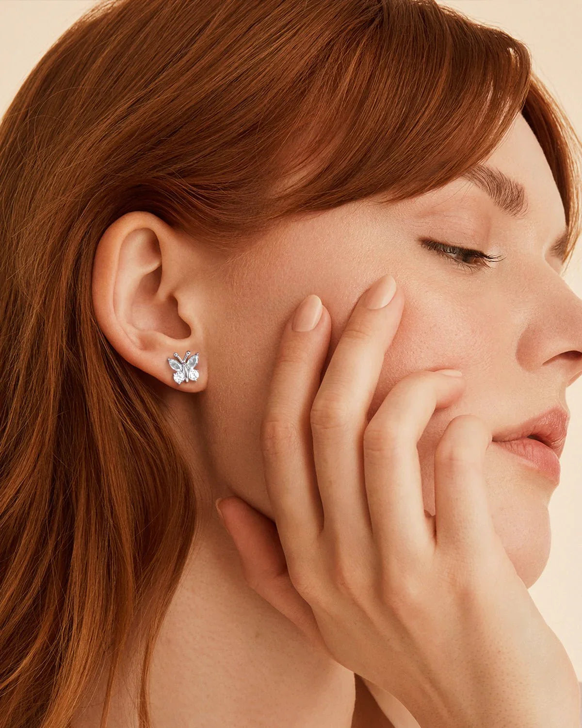 Molenia Birthstone Butterfly Stud Earrings - Molenia Jewelry