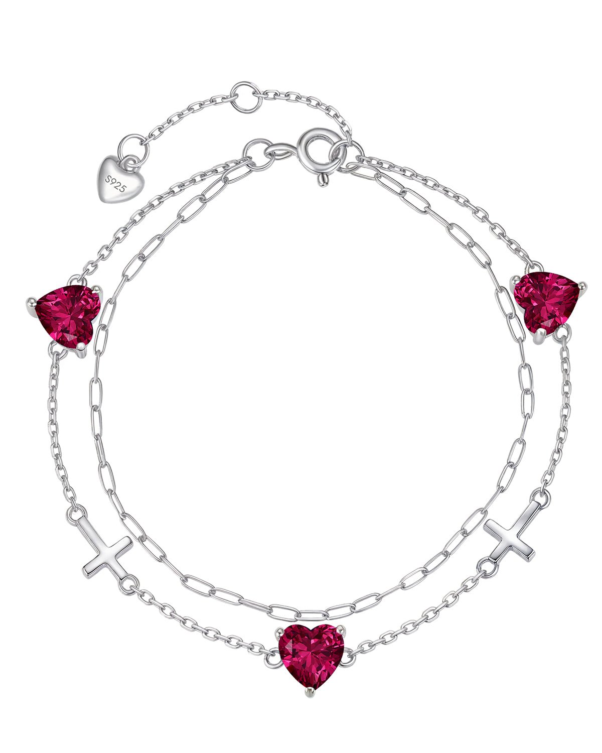 white gold bracelet with birthstone