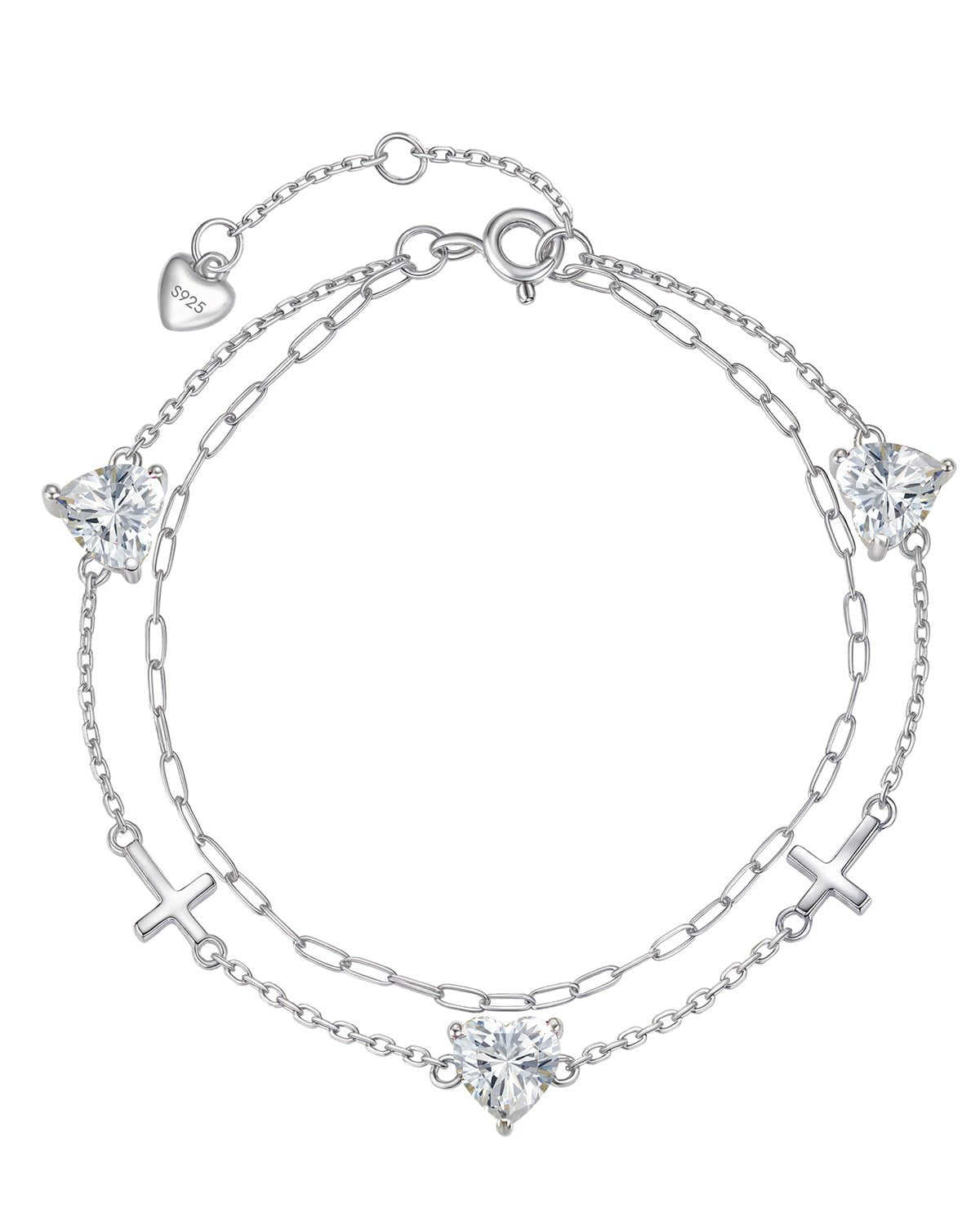 sterling silver bracelet with birthstone