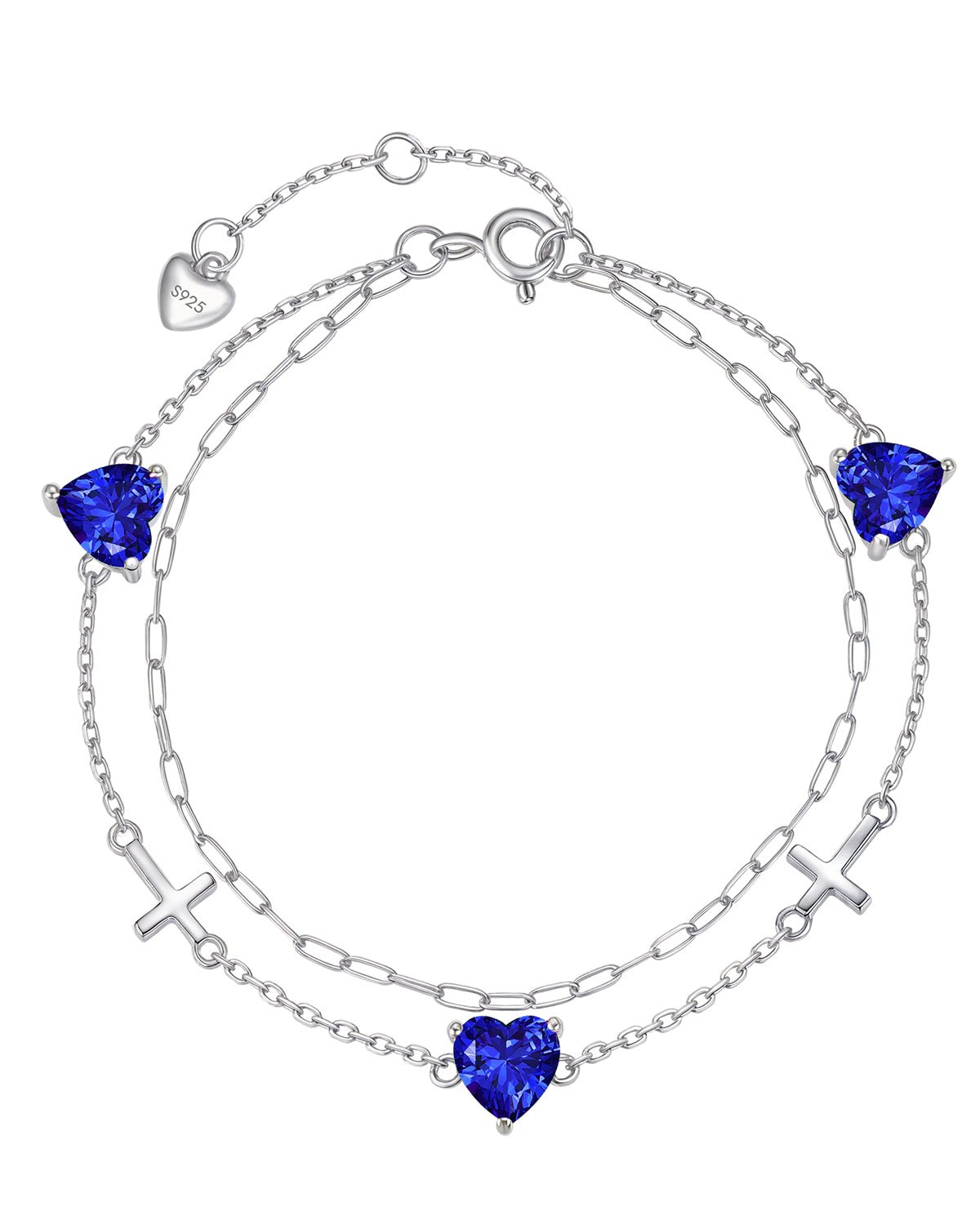 white gold bracelet with birthstone