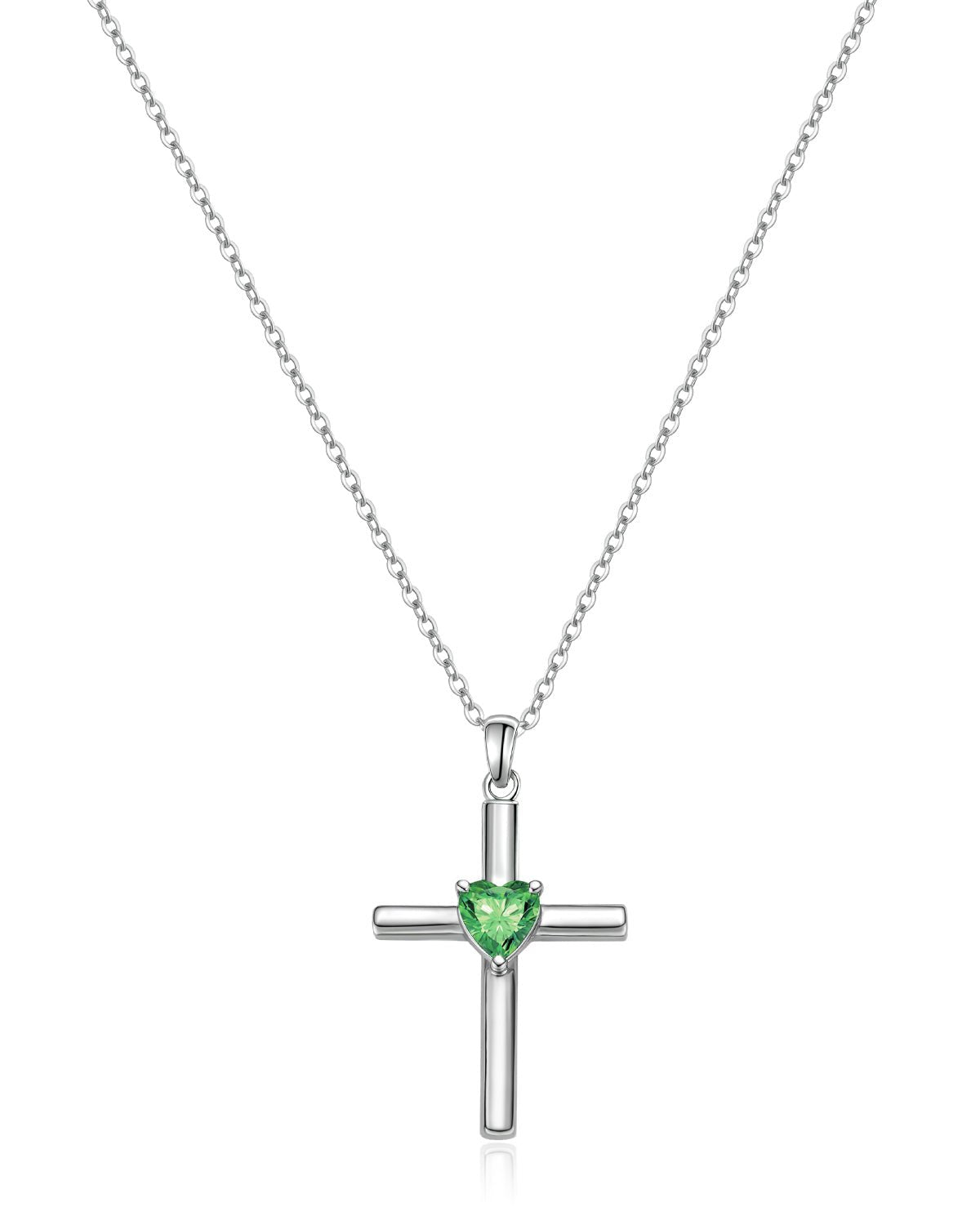 birthstone cross necklace